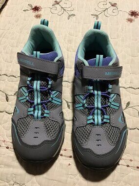Merrell Trail Chaser Big Kid's Outdoor Sneaker SZ 3.5 Gray/Purple/Seaform